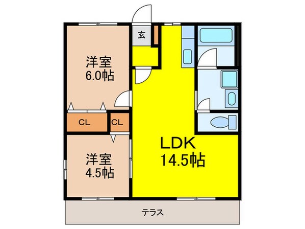 メロディハイツの物件間取画像